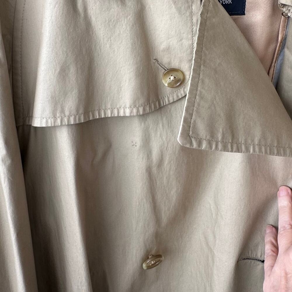 Austin Reed Regent St Trench Coat 40R Tan Wool Liner Belted Rain Jacket Britcore - Picture 2 of 11